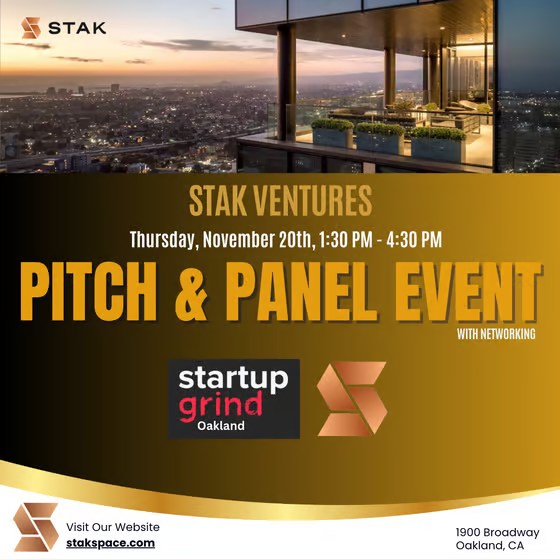 STAK VENTURES: PITCH & PANEL EVENT