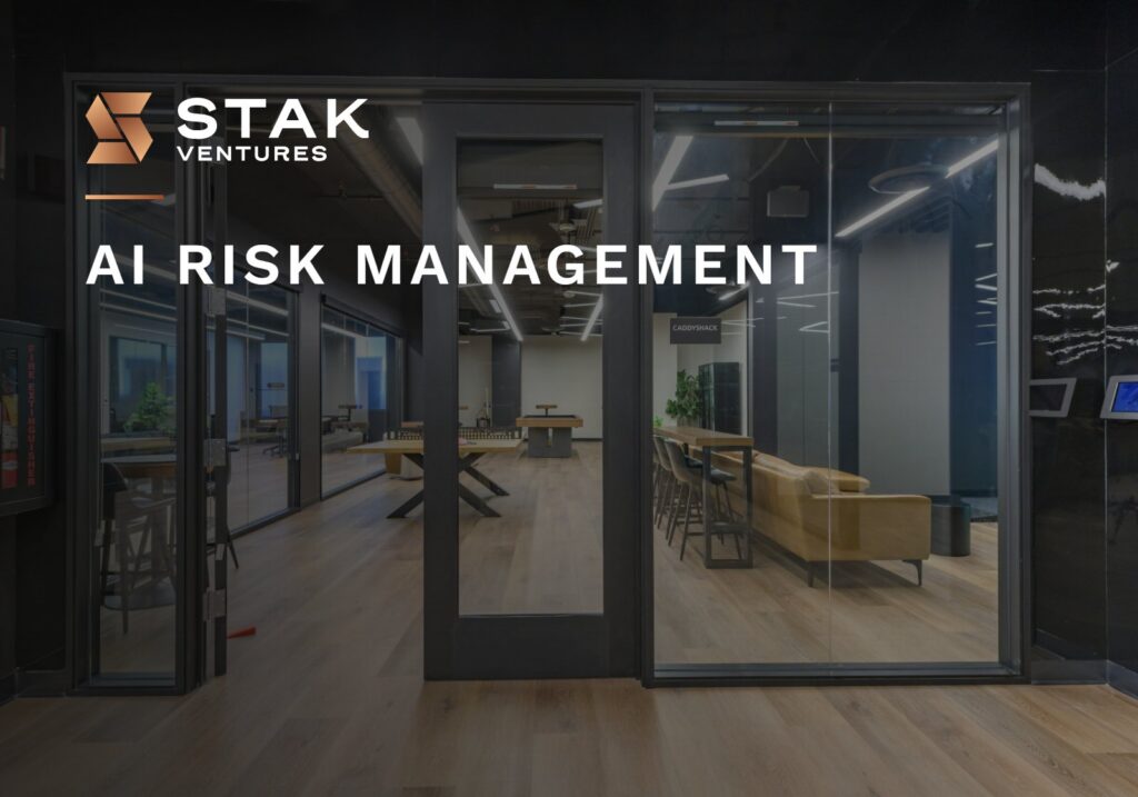 AI risk management: glass office corridor at STAK Space, 1920 Broadway, Oakland