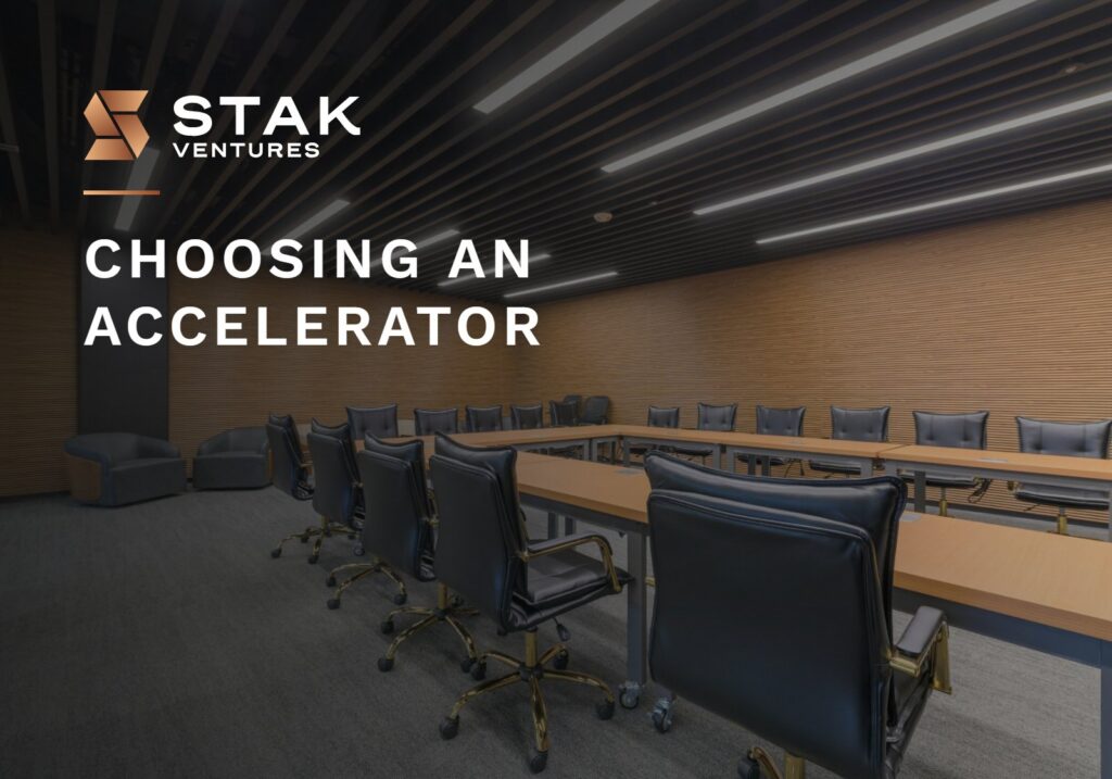Choosing an accelerator: large training room at STAK Space, 1920 Broadway, Oakland