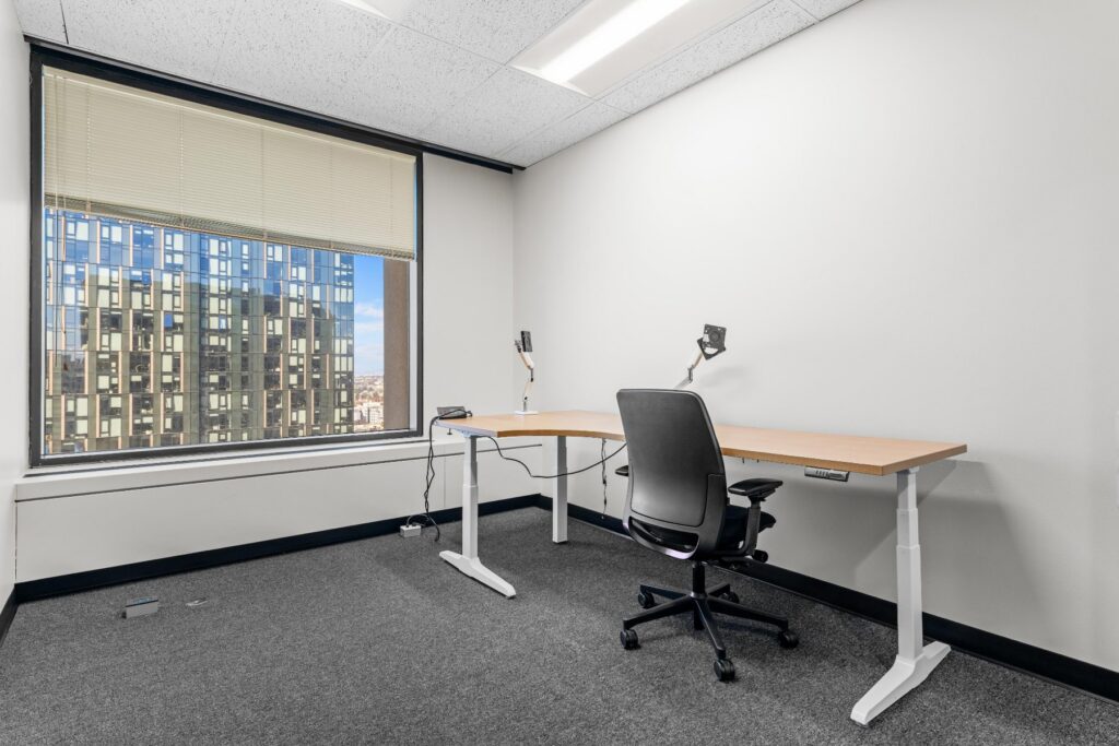 Corner office with standing desk at 1950 Franklin in Oakland