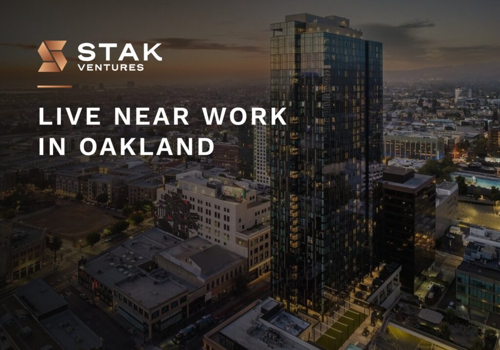 Live near work in Oakland: 1900 Broadway at sunset over Oakland