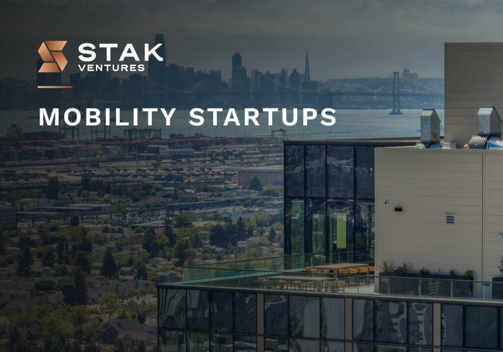 Mobility startups: bay Bridge view from the rooftop at 1900 Broadway in Oakland