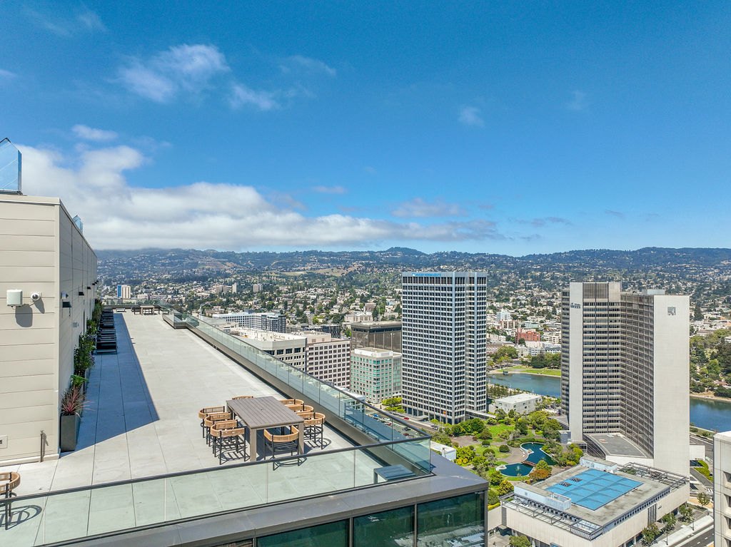Oakland views from the rooftop at 1900 Broadway in Oakland