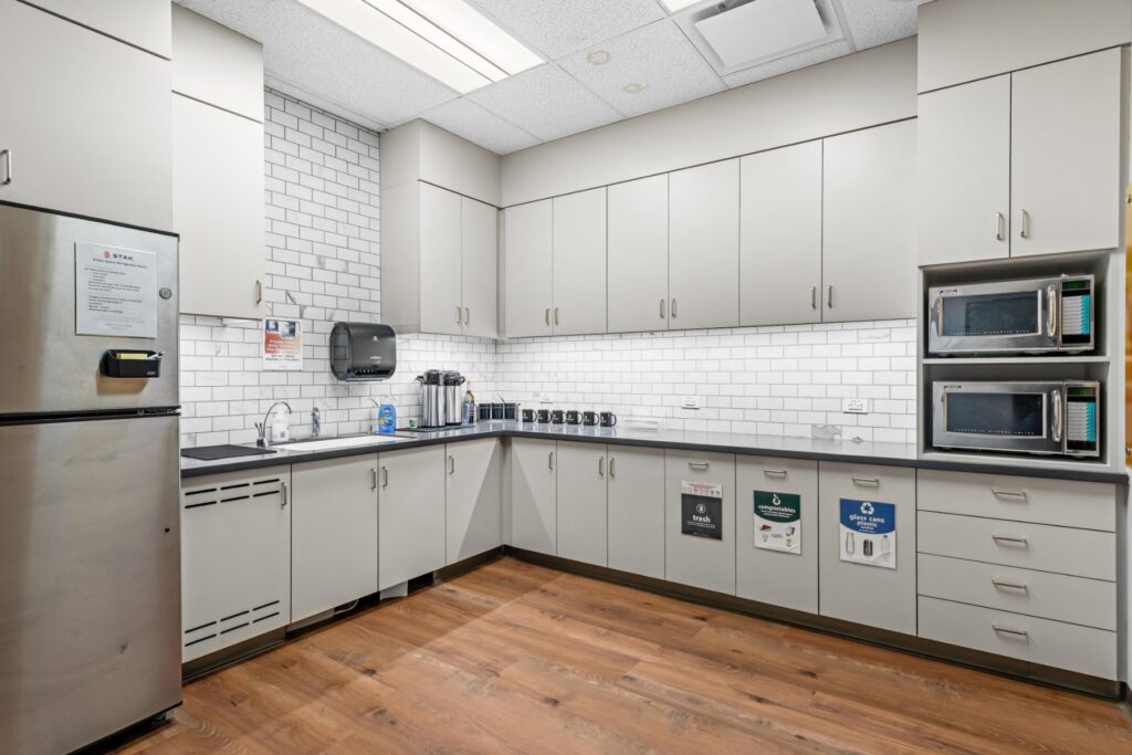 Office kitchen at 1950 Franklin in Oakland