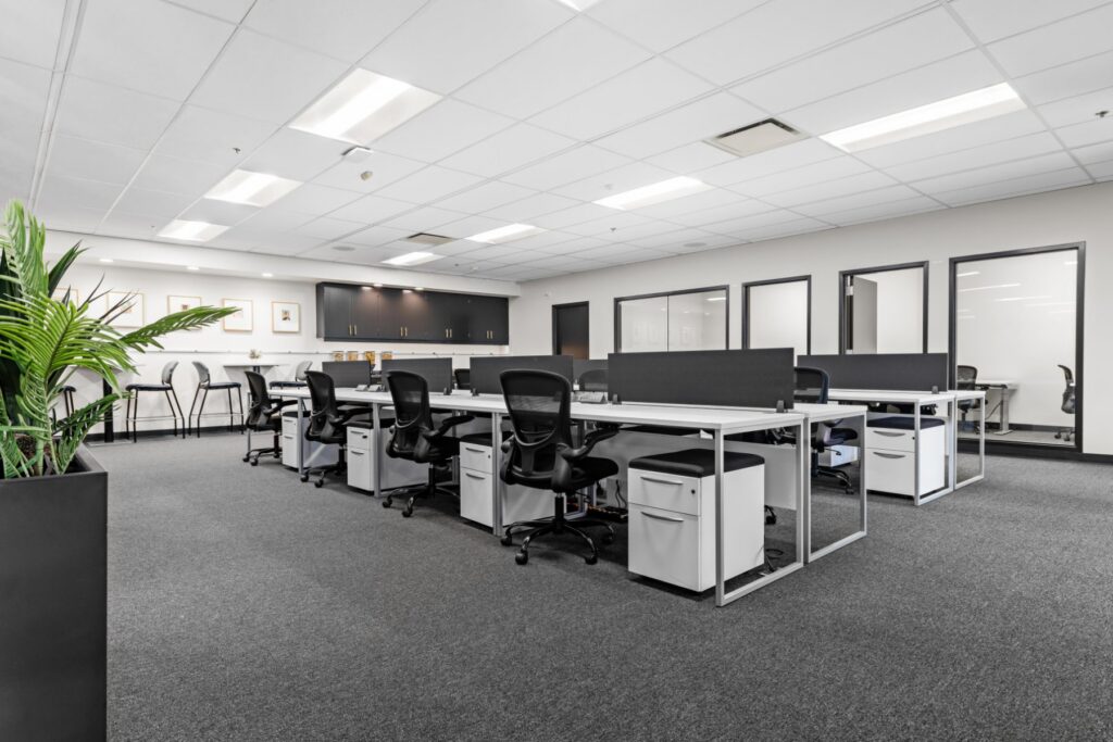 Open office desks at 1950 Franklin in Oakland