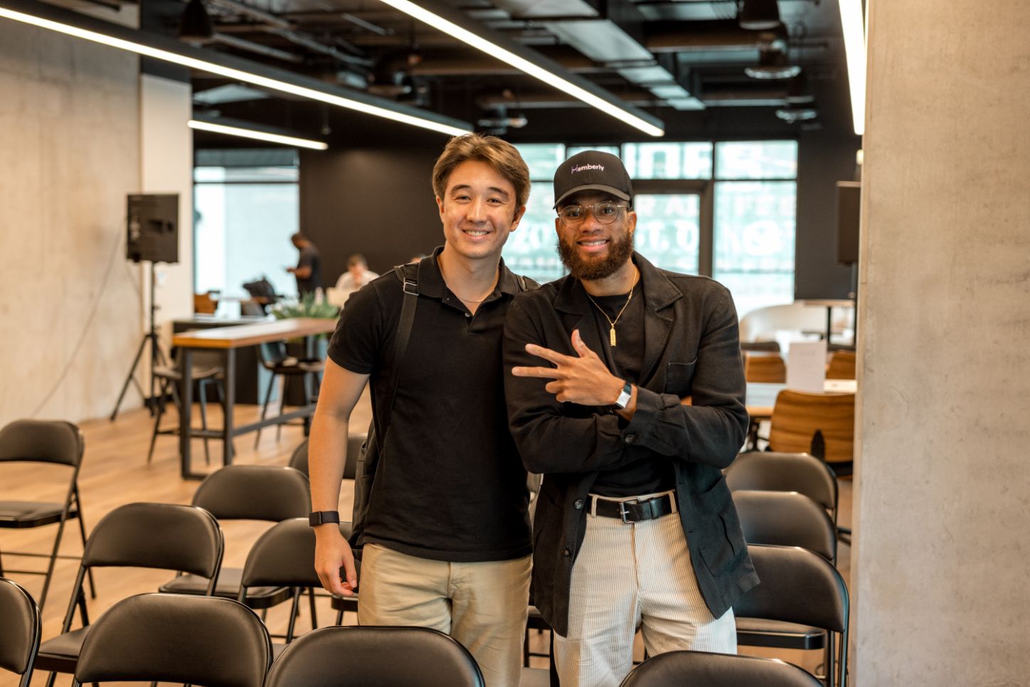Two founders at a STAK event