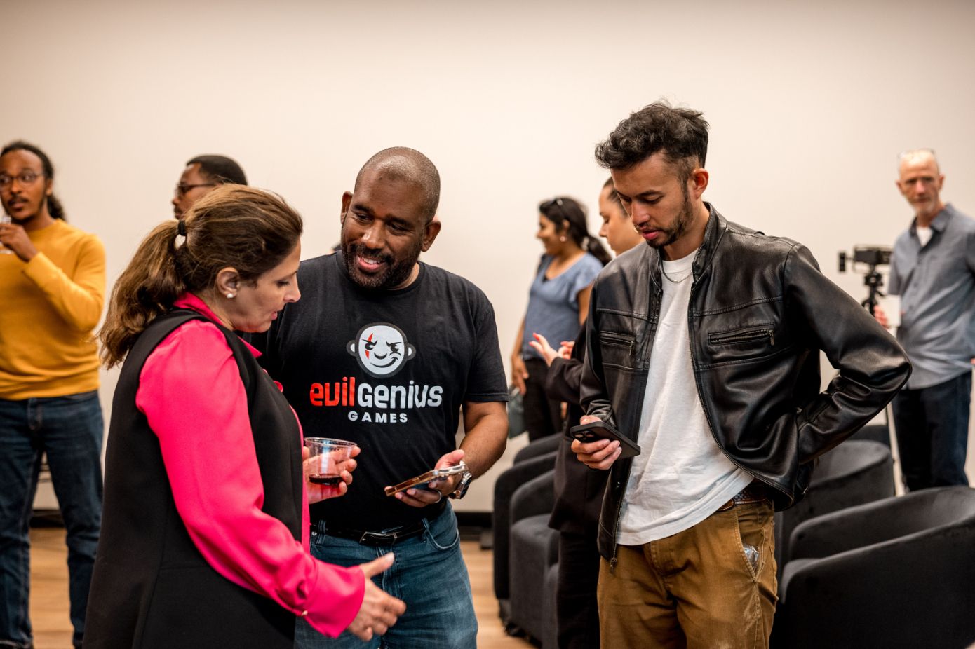 Founders networking at a STAK event